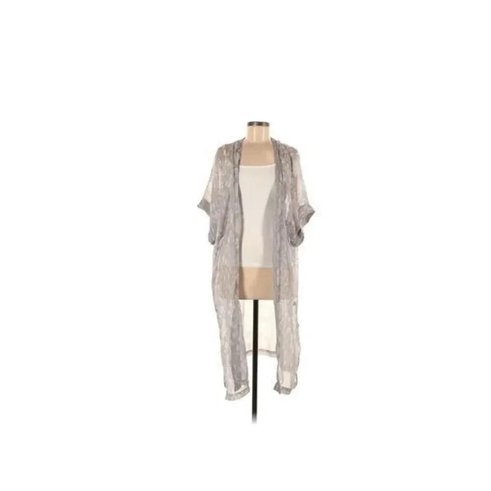 Rachel Zoe Kimono Womens Sheer Snakeskin Print Cover-up/Sarong